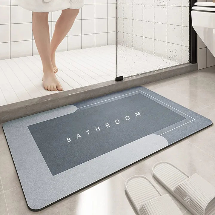 Highly Absorbent Non-Slip Bath Mat - Quick Dry Rubber Mat
