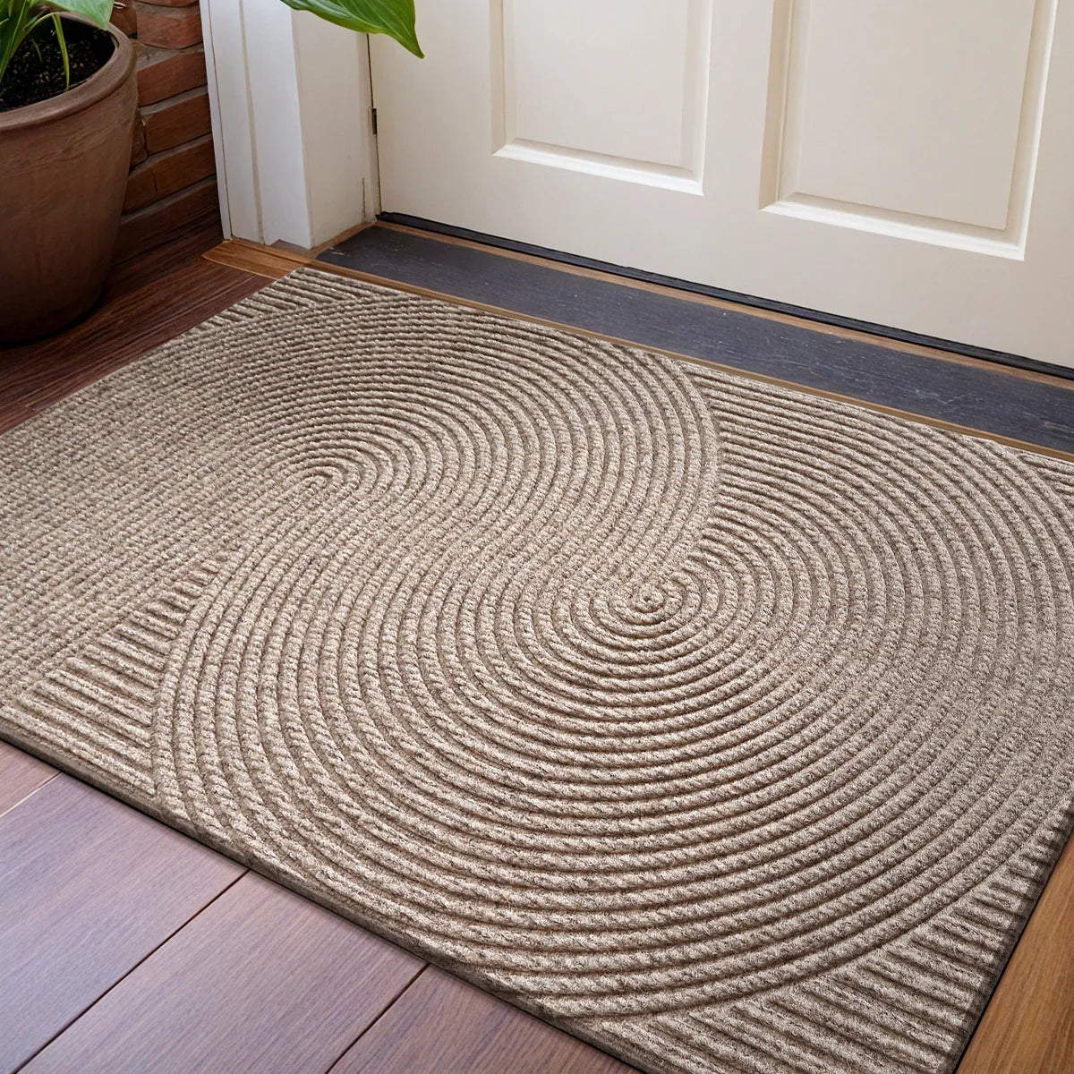 3D Groove Non-Slip Doormat for Indoor and Outdoor Use