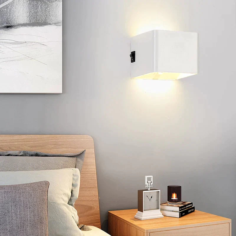 Rechargeable Wireless Wall Lamp with Motion Sensor and Adjustable Dual Lighting
