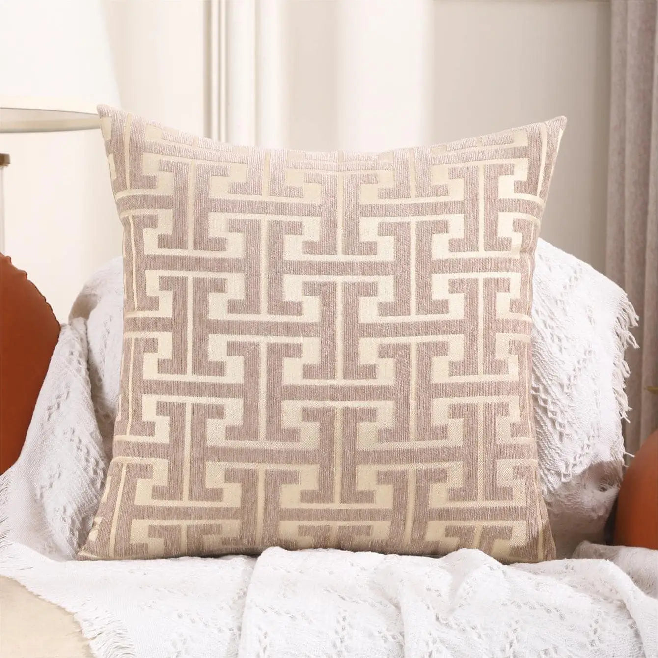 Striped Country Style Cushion Cover 18x18 Inch