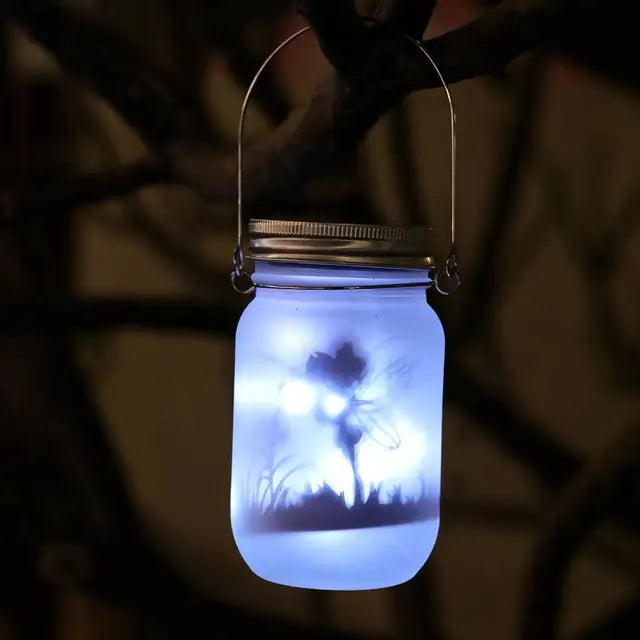 Solar Glass Fairy Lantern - Waterproof Outdoor Hanging Light