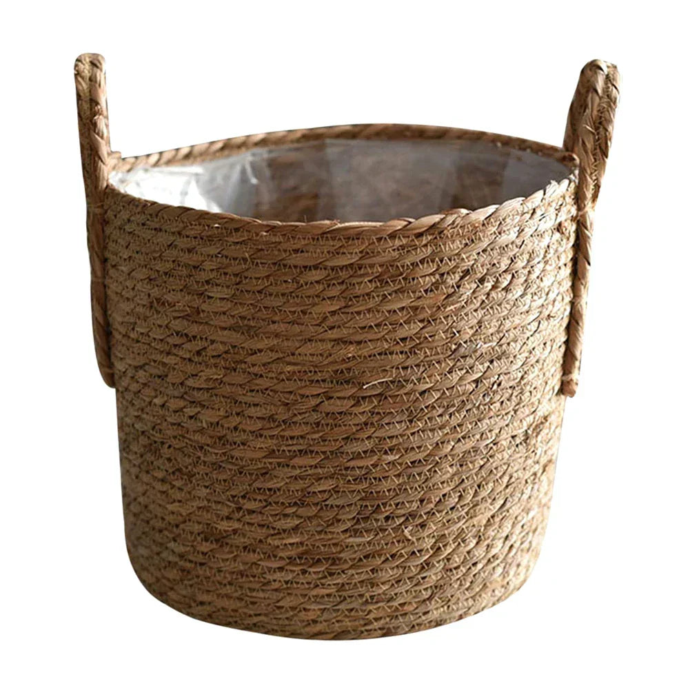 Handwoven Extra Large Straw Flower Pot Storage Basket
