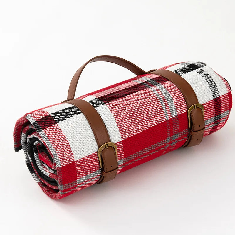 Waterproof Picnic Blanket with Soft Foam Filling and Carry Handles