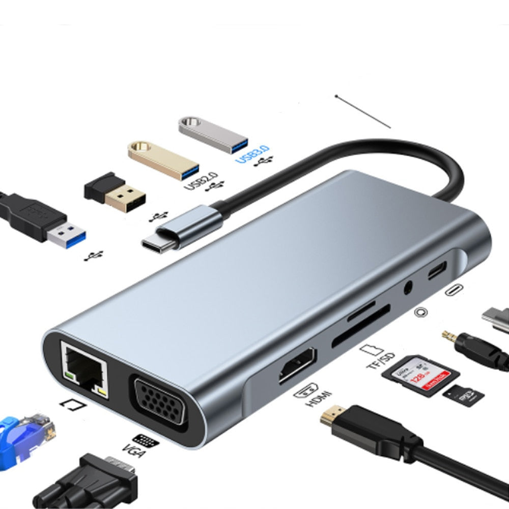 Thunderbolt 3 USB-C Hub with HDMI, PD, SD/TF Card Reader for MacBook Air M1 and iPad Pro