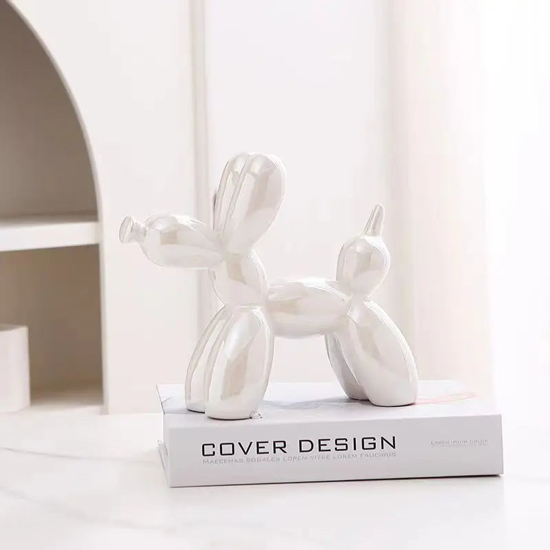 Mini Ceramic Balloon Dog Sculpture in Vibrant Colors