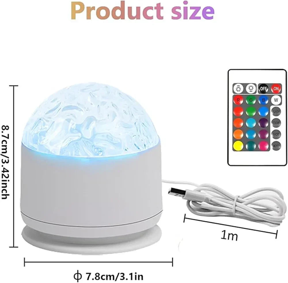 Aurora Projector Night Light with 16 Colors and Remote Control