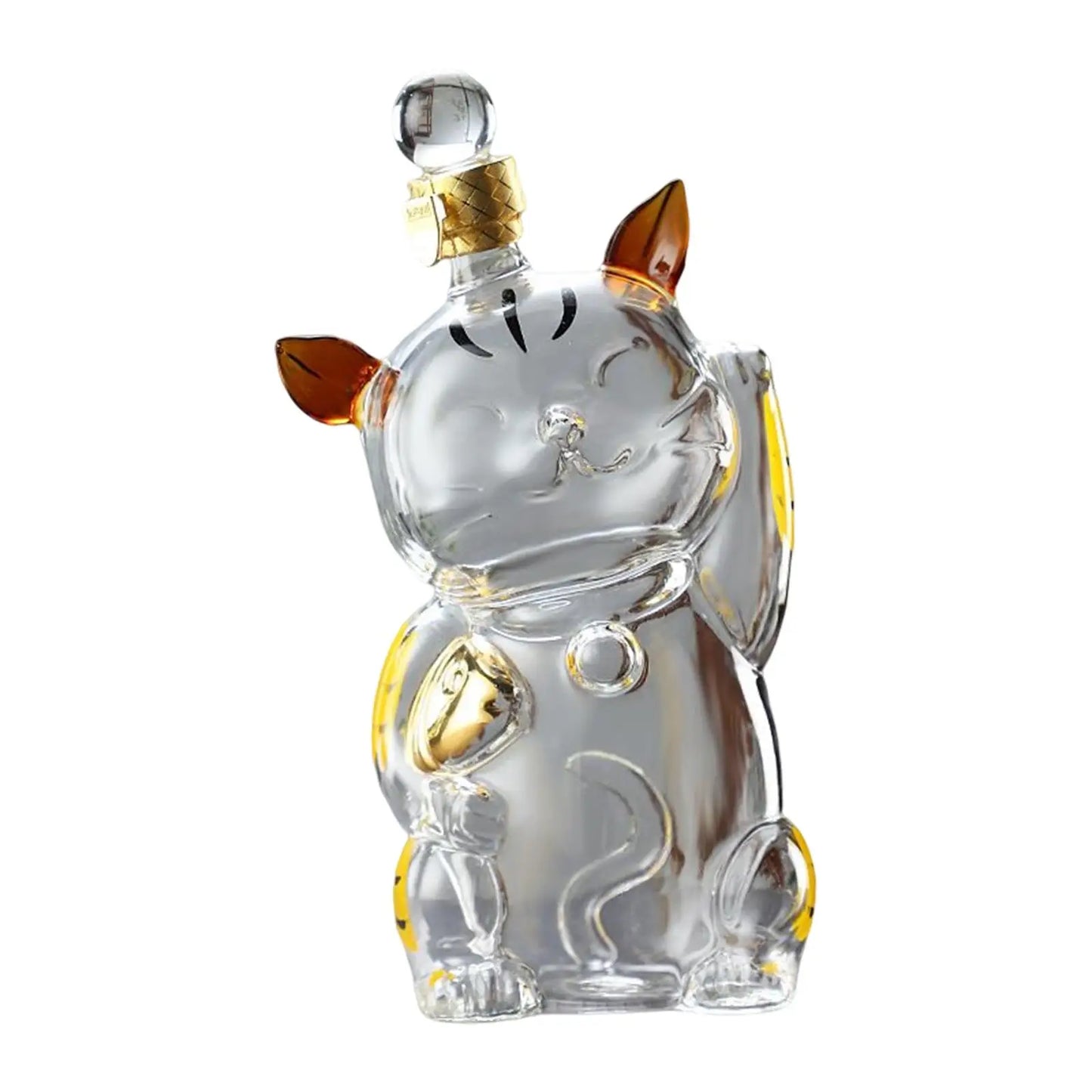 Cat Shaped Glass Decanter with Stopper 1000ml