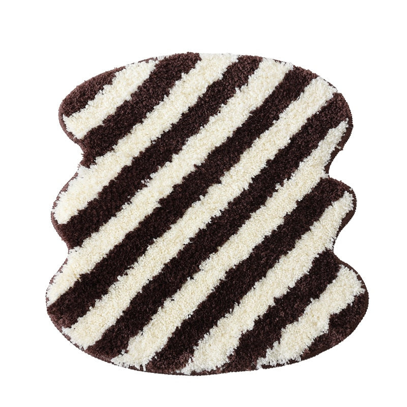 Quilted Striped Chair Cushion with Plush Padding