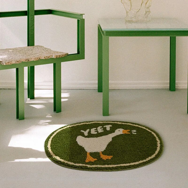 Handmade Cute Animal Bath Mat with Non-Slip Backing