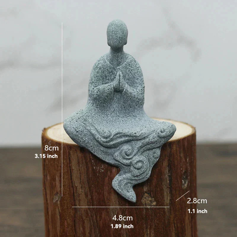 Small Buddha Stone Statue for Zen Garden and Meditation