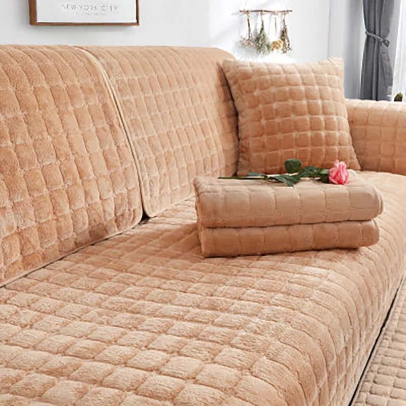 Thick Plush Non-Slip Sofa Cover