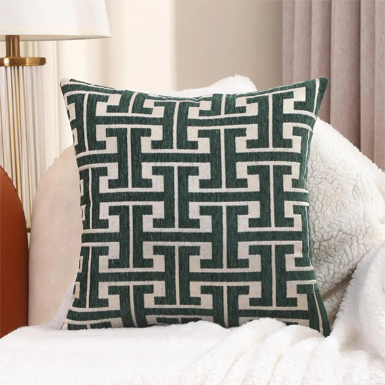 Striped Country Style Cushion Cover 18x18 Inch