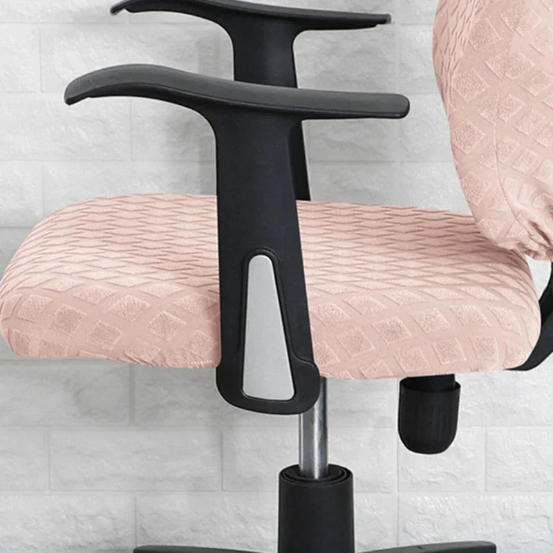 Spandex Elastic Office Chair Cover - Jacquard Pineapple Mesh Protector