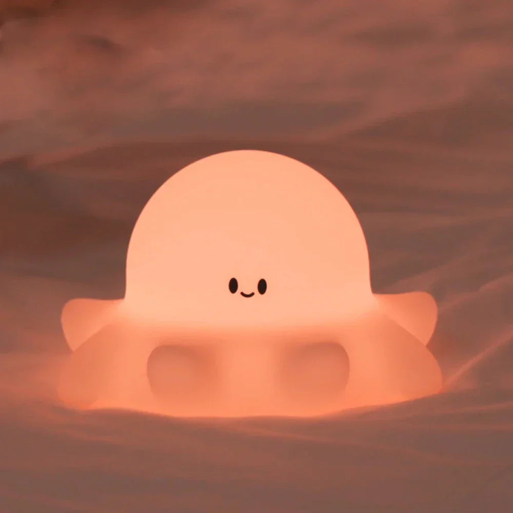 USB Rechargeable LED Night Light with Soft Silicone Design and Long Battery Life