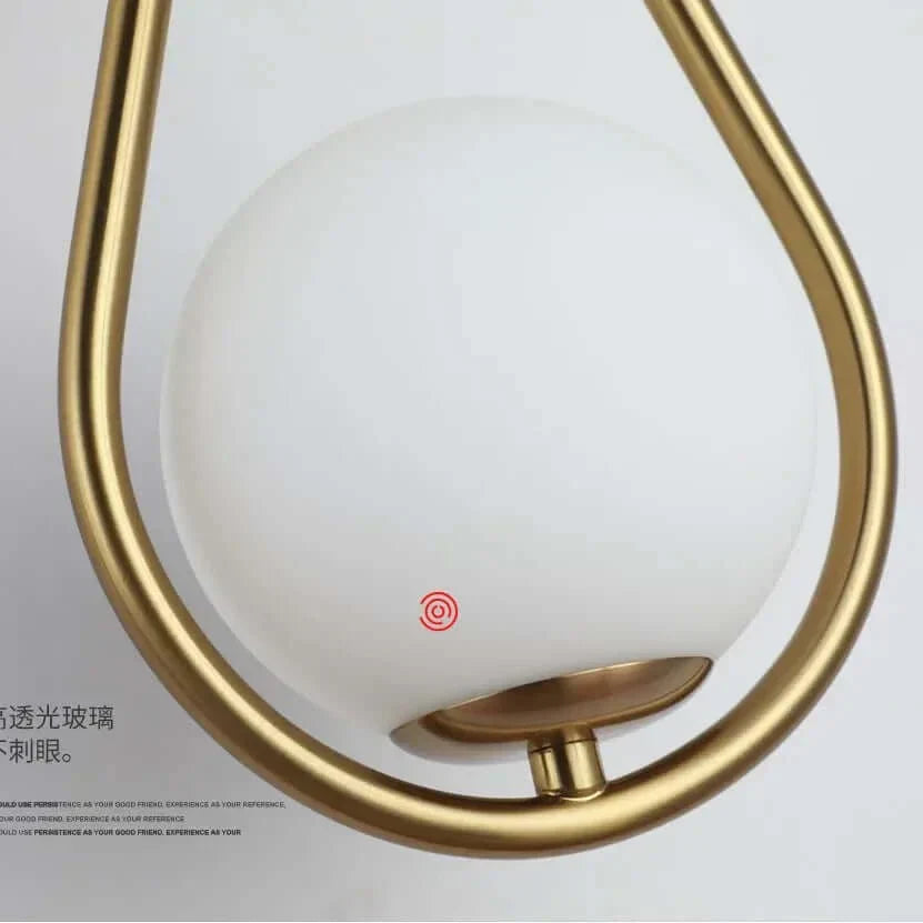 Luxury Glass Globe Wall Lamp in Black or Gold