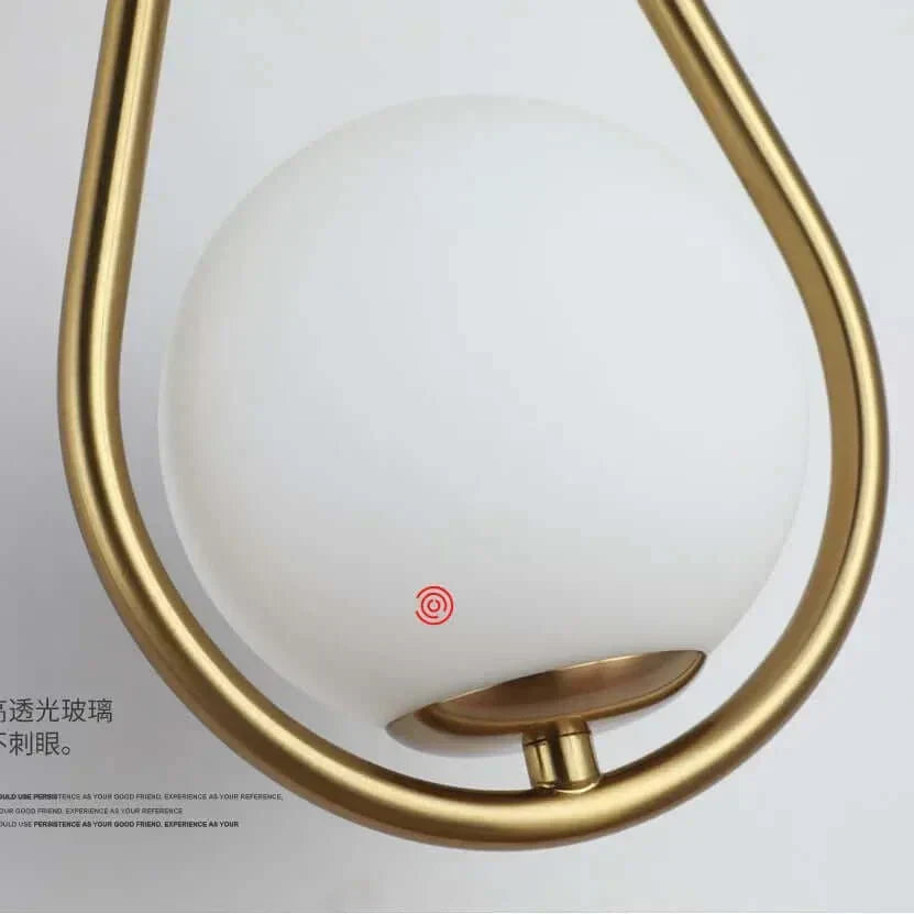 Contemporary Glass Orb Wall Light in Black or Gold