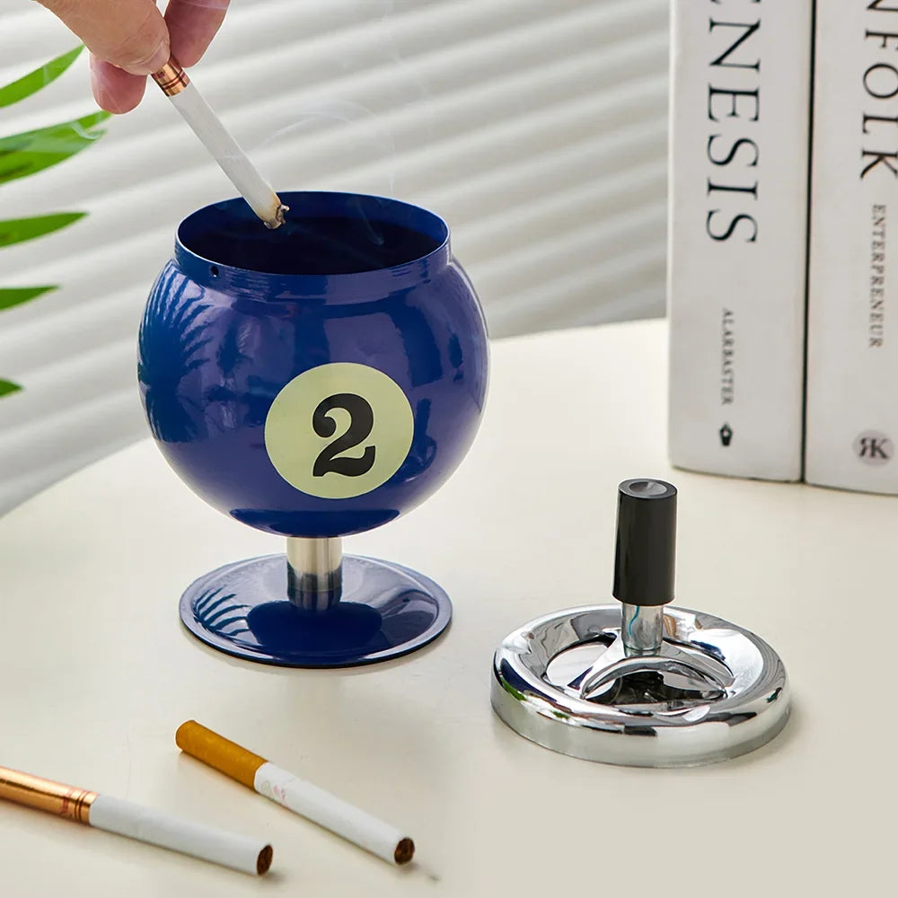 Metal Billiard Ashtray for Gaming Area