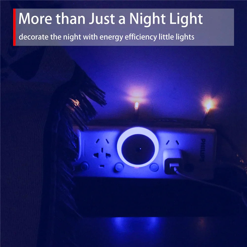 LED Night Light with Dusk Sensor and Automatic Dimming - Warm White Plug-In Lamp