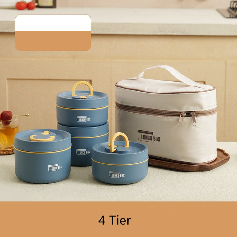 Insulated Stainless Steel Lunch Box with Leak-Resistant Seal