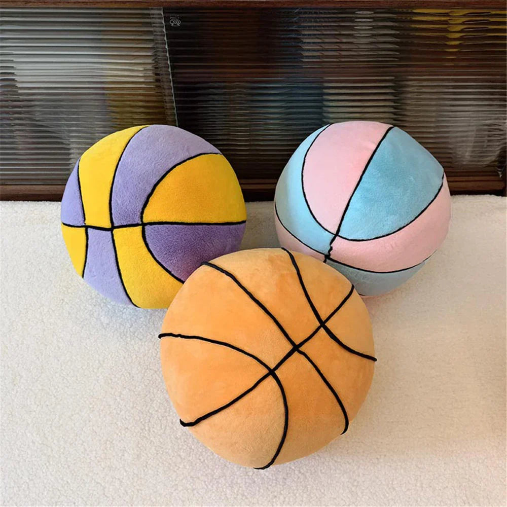Basketball Plush Cushion - 11 Inch Decorative Accent