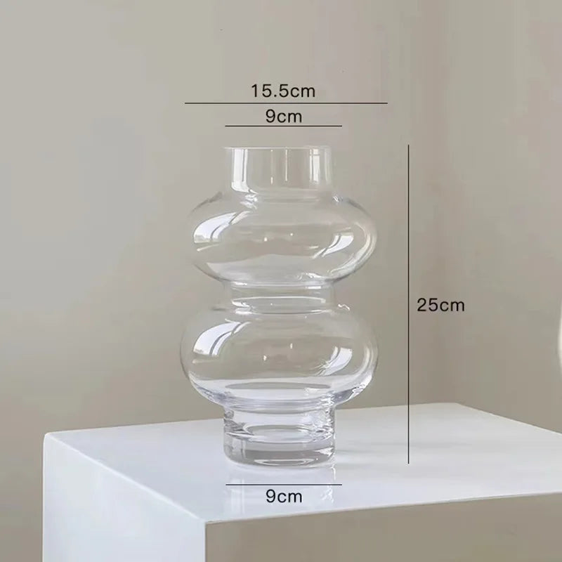 Chubby 2-Stage Yellow Glass Vase