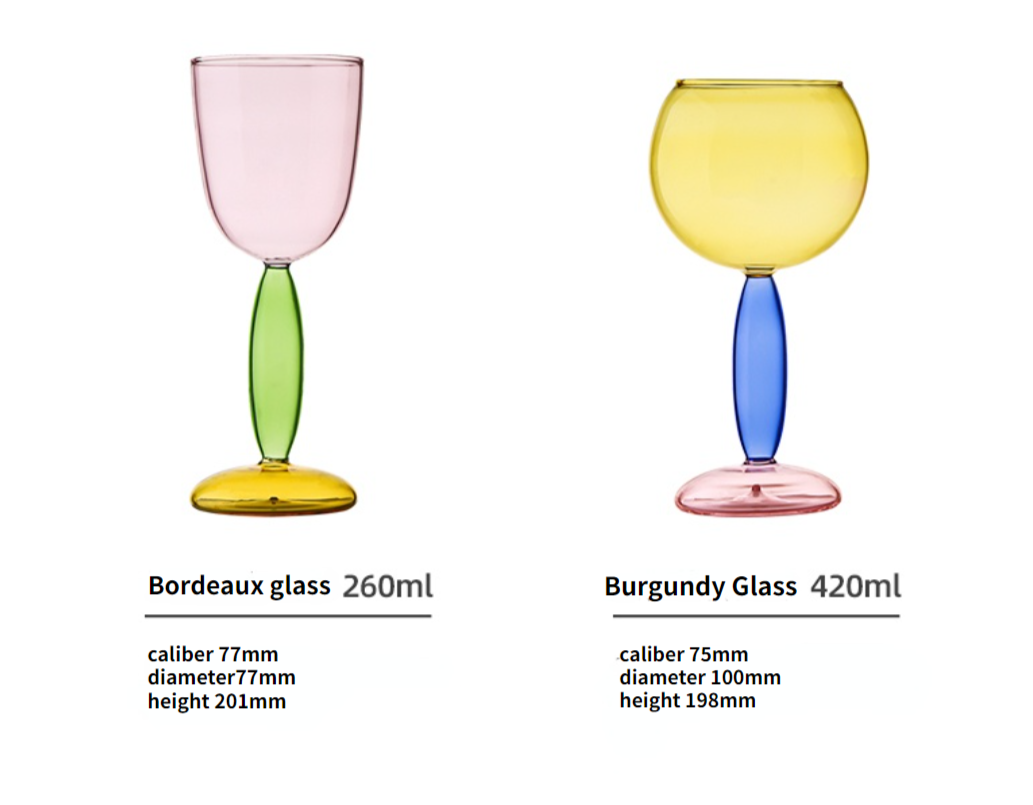 Borosilicate Glass Wine Glass - 3 Colors