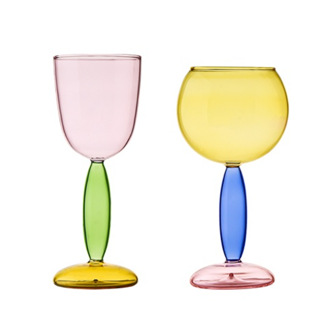 Borosilicate Glass Wine Glass - 3 Colors