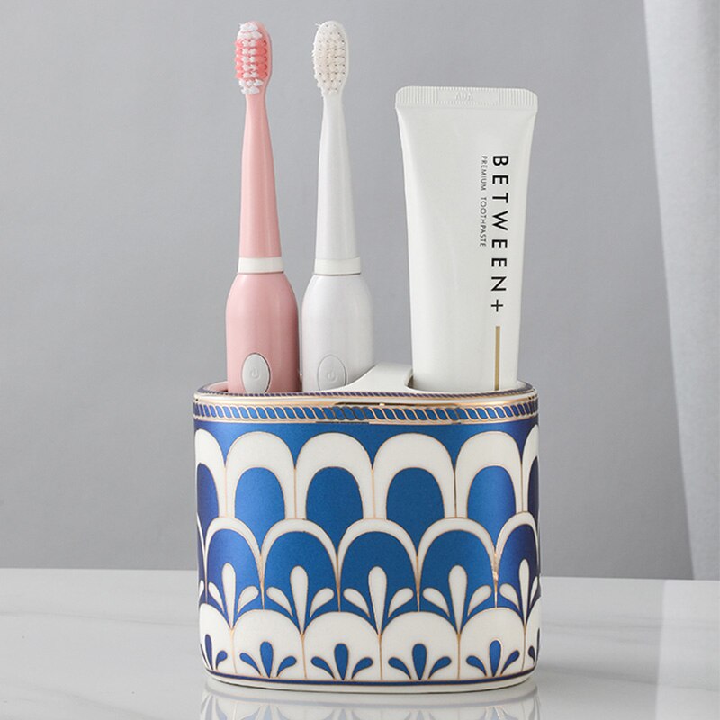 Luxury Art Deco Ceramic Bathroom Accessory Holder