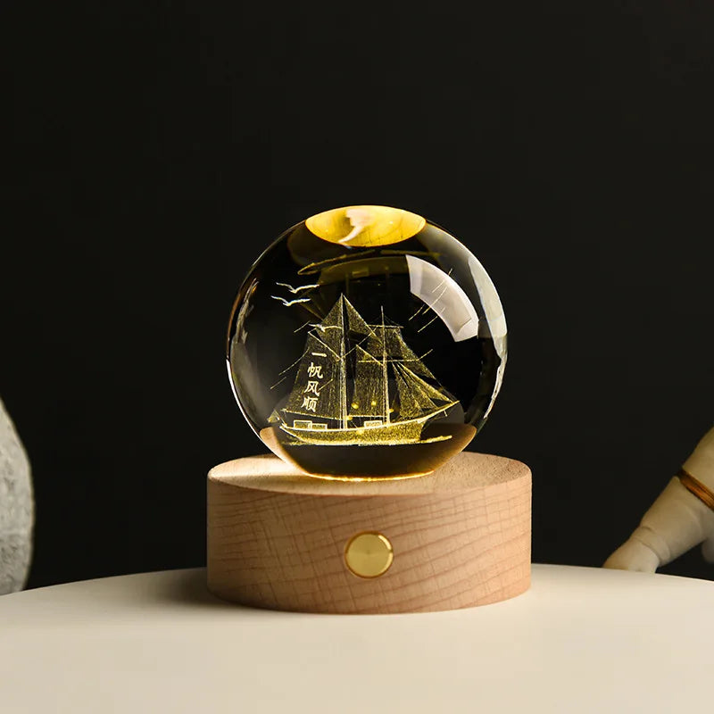 3D Crystal Night Light – Unique Glass Gift for All Occasions