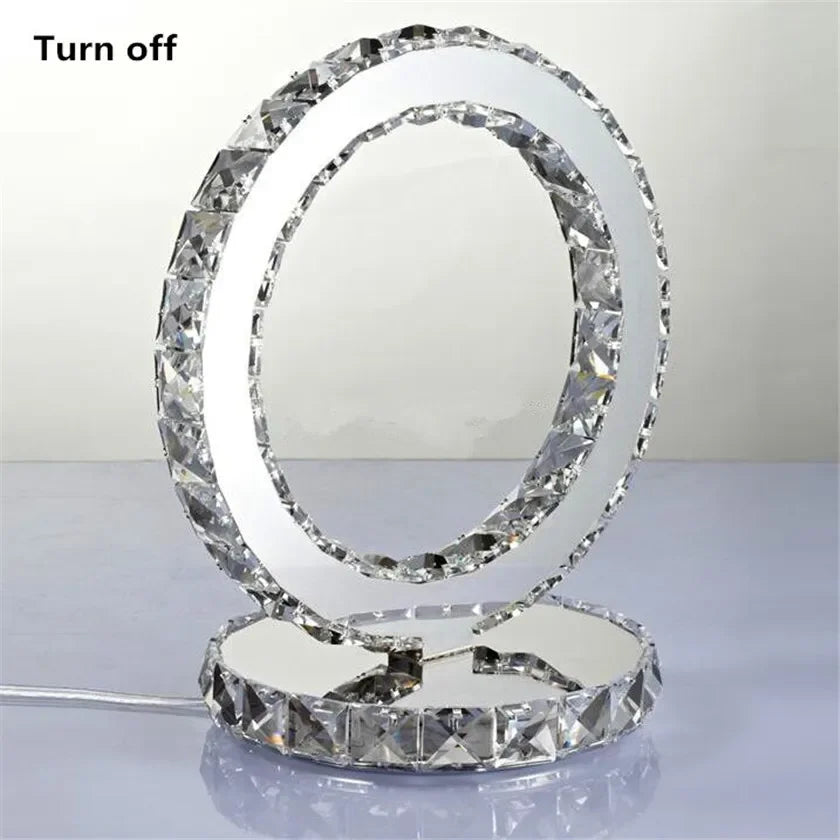 Chic Crystal Table Lamp with Warm and Cool Light Options