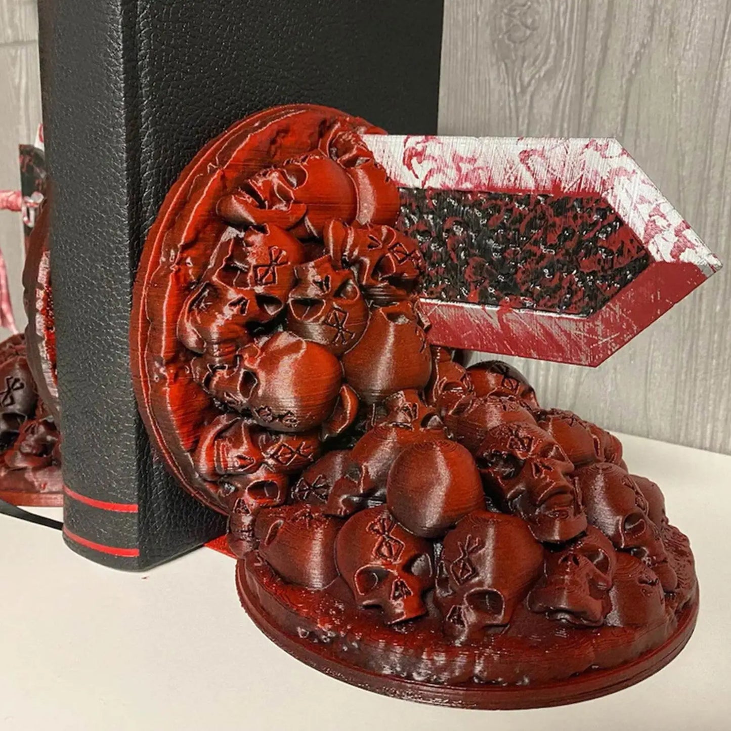 Dragon Hunter Resin Bookends - Contemporary Decorative Book Holders