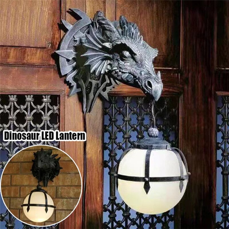 LED Dragon Head Lantern for Halloween Decoration