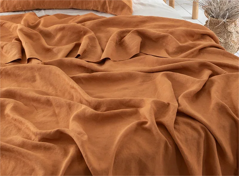 Breathable 100% Linen Bed Sheet for Cool Sleep