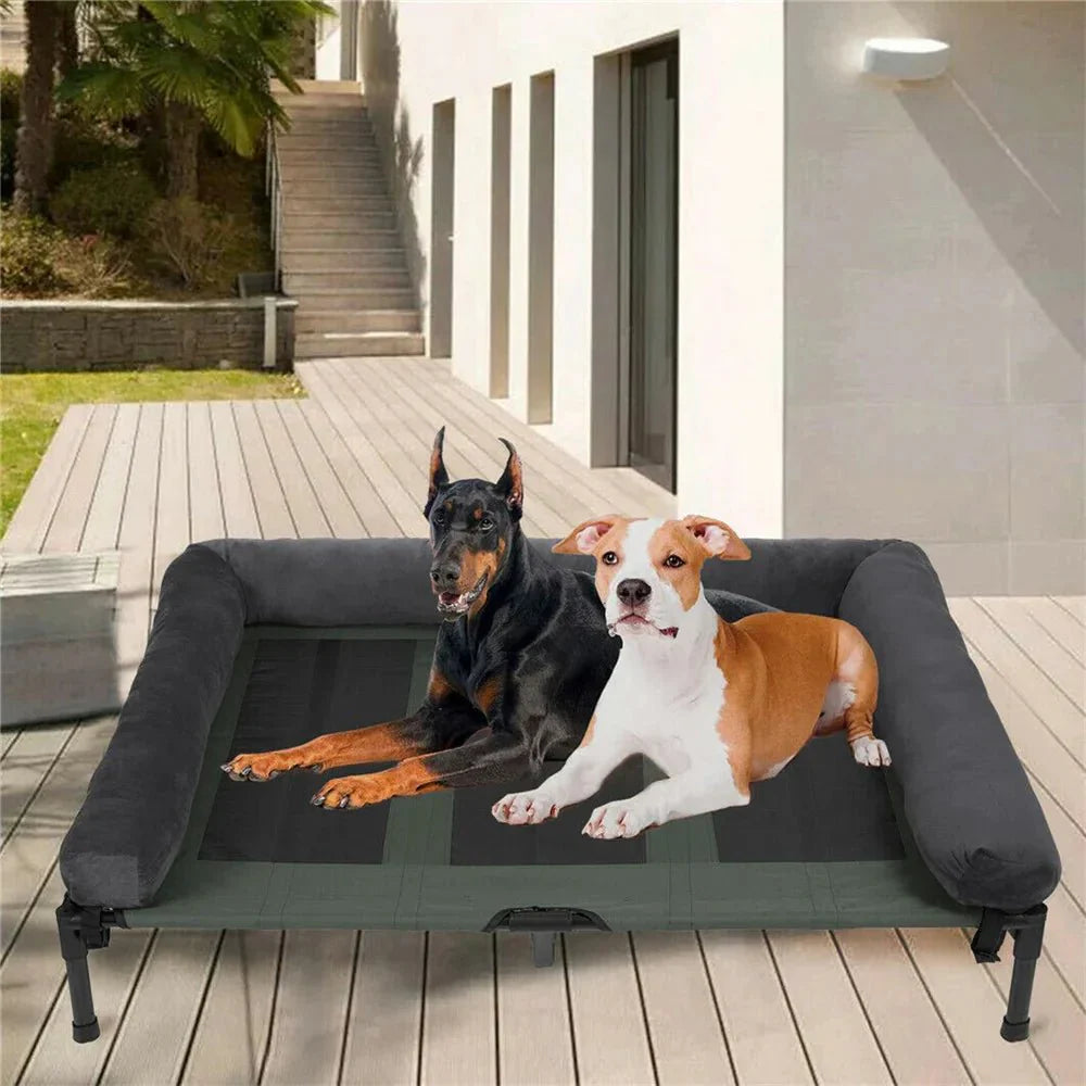 Elevated Outdoor Dog Bed for Garden and Camping