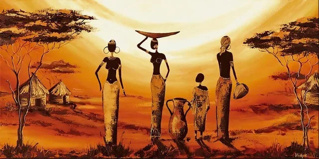 Abstract African Woman Canvas Art Print