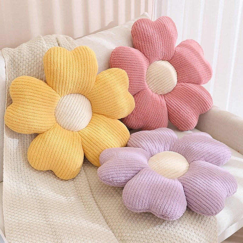 Fluffy Clover Flower Decorative Pillow
