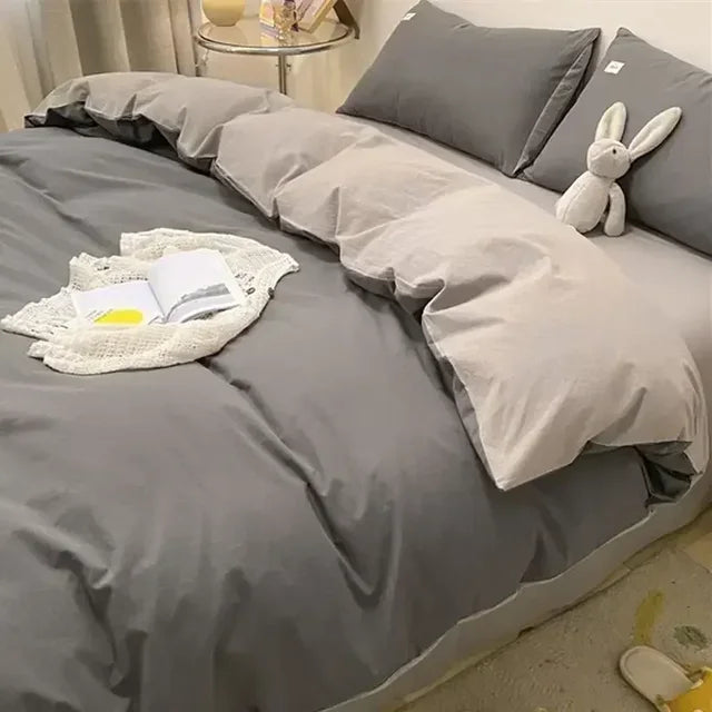 Reversible Scandinavian Bedding Set, Soft Breathable Fabric