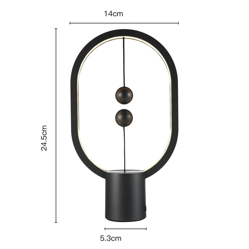 Magnetic Levitation Table Lamp with USB Rechargeable Design