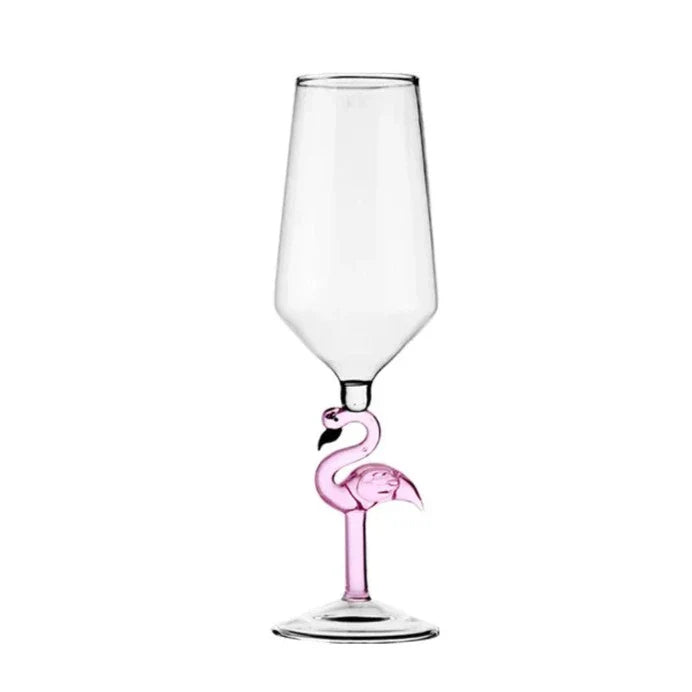 Flamingo Handle Glassware Set for Cocktails and Wine