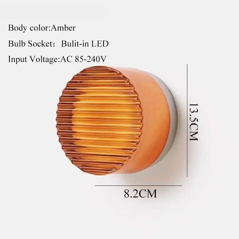 Ribbed Plexiglass Wall Lamp - Modern Industrial Design