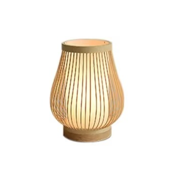 Zen-Inspired Bamboo Table Lamp with Soft Ambient Light