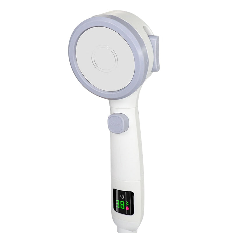 Shower Head with Built-in Temperature Display and 4 Settings