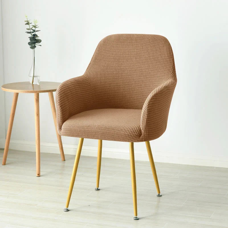 Highback Chair Cover in European Style Cotton Blend