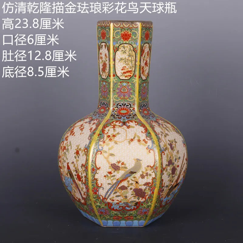Antique Royal Chinese Porcelain Floral Vase 6-10 Inch
