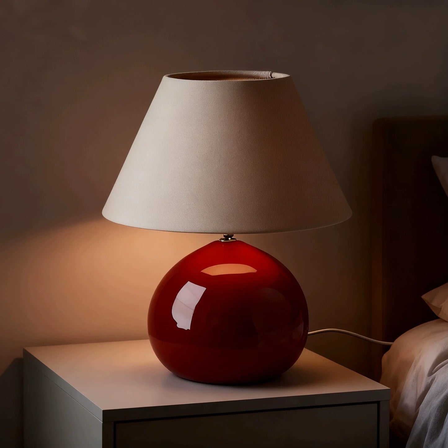 Vintage French Chestnut-Style Table Lamp