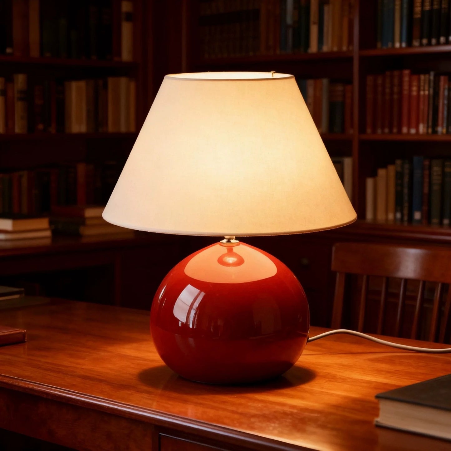 Vintage French Chestnut-Style Table Lamp