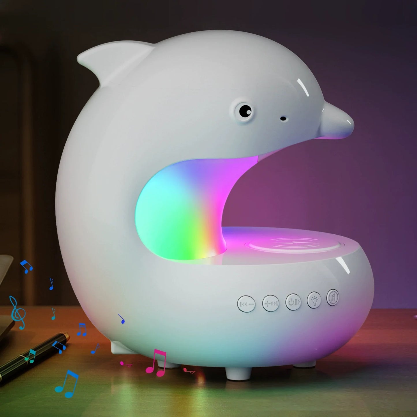 Wireless Charging Night Light with LED Glow