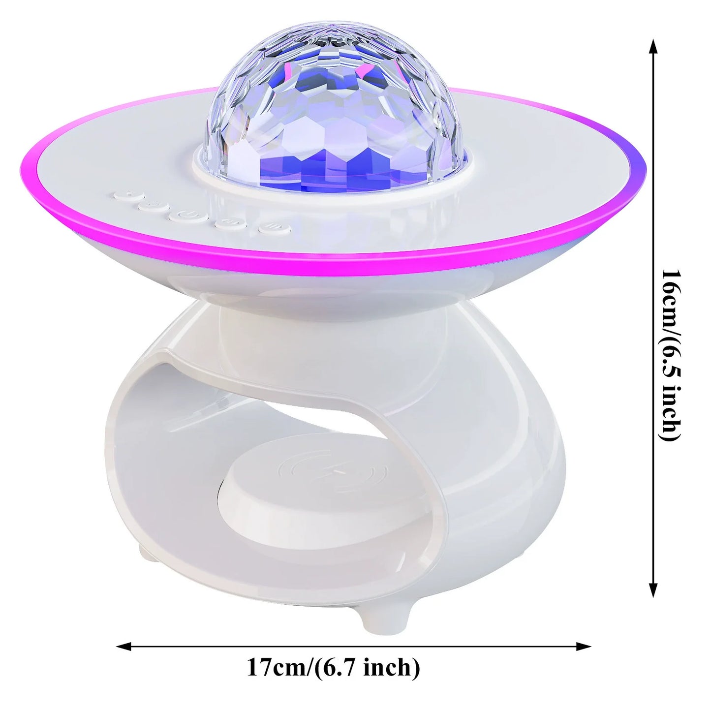 Wireless Charging Projection Lamp Night Light for Bedroom Desk