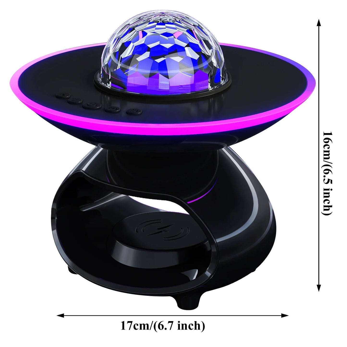 Wireless Charging Projection Lamp Night Light for Bedroom Desk
