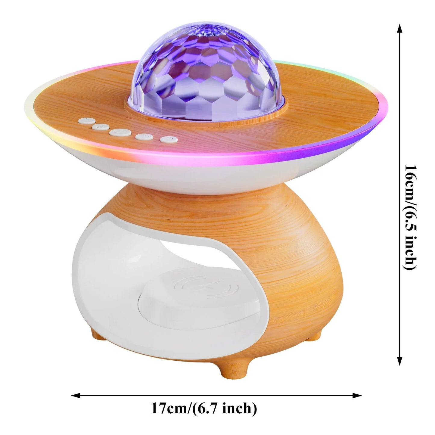 Wireless Charging Projection Lamp Night Light for Bedroom Desk